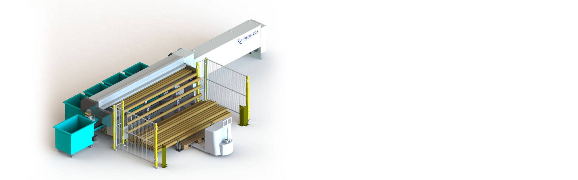 Graphic of the fully automatic loading with automatic core loading from pallet